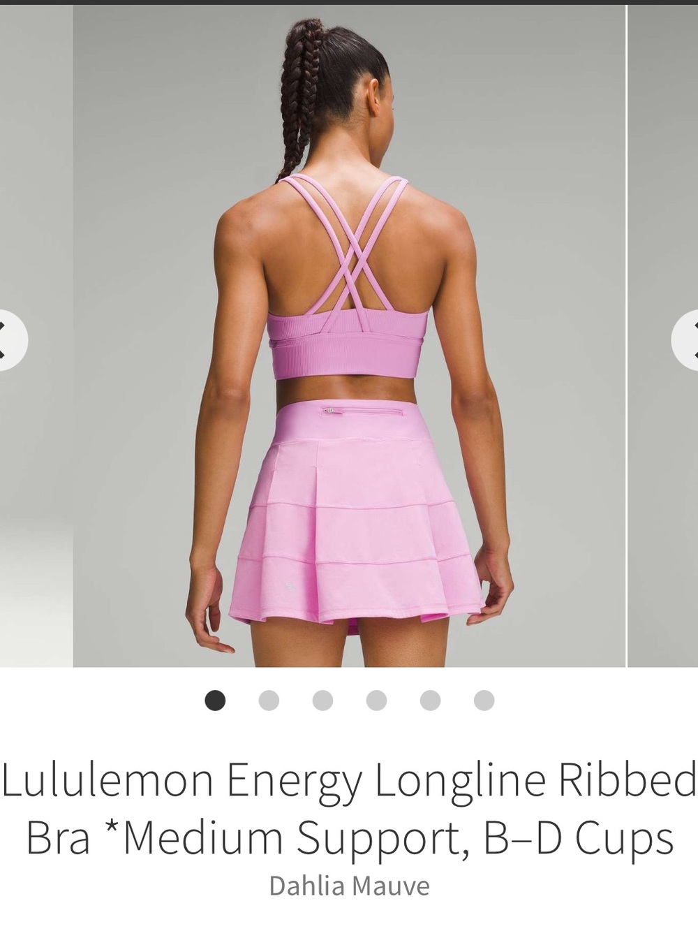 NWOT!! Lululemon Energy Longline Ribbed Bra - Picture 3 of 9